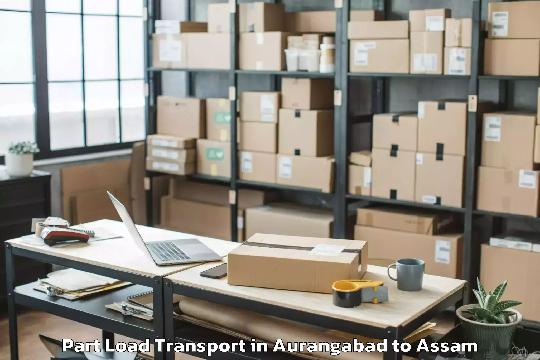 Easy Aurangabad to Goshaingaon Part Load Transport Booking